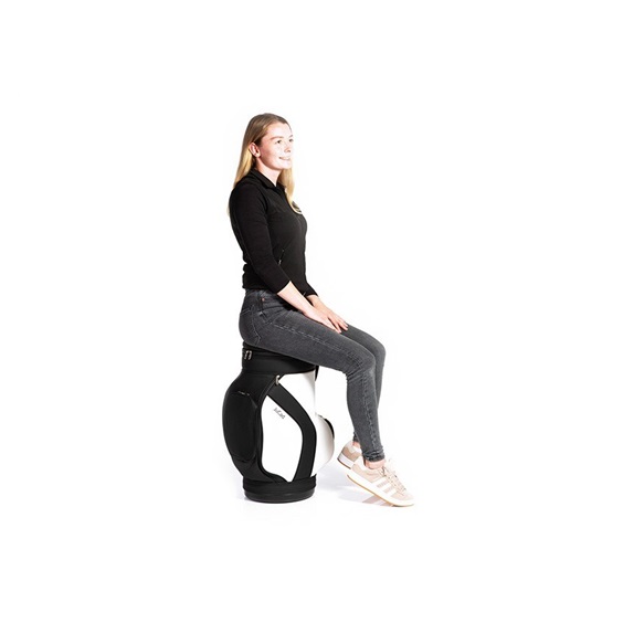 Jucad Stuhl mit Getränkekühler, schwarz/weiß