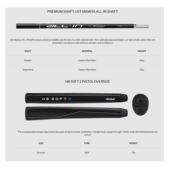 Cleveland HB SOFT 2 Black 11 putter