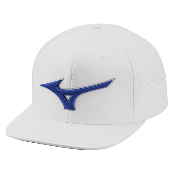 Mizuno Tour Flat Snapback Herren Cap, weiss