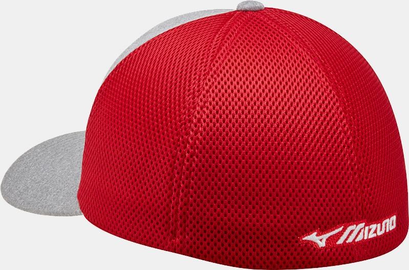 Mizuno Fitted Meshback Herren Cap, rot/dunkelblau