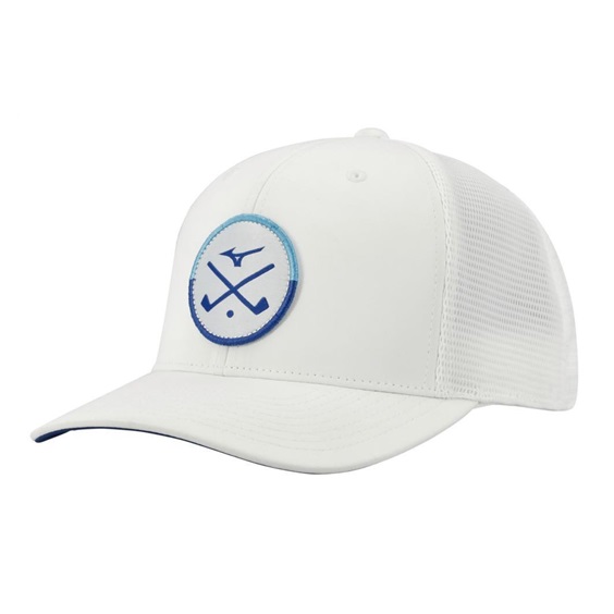 Mizuno Crossed Clubs Meshback Herren Cap, weiss