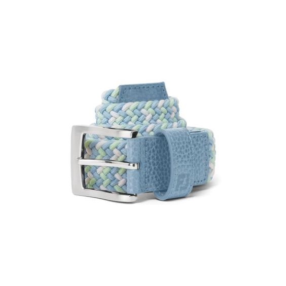 FootJoy Braided Gürtel, blue jay/white/pistachio, blue jay/white/pistachio