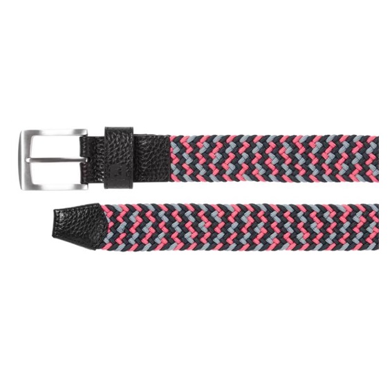FootJoy Braided Gürtel, black/flint/hibiscus