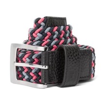 FootJoy Braided Gürtel, black/flint/hibiscus