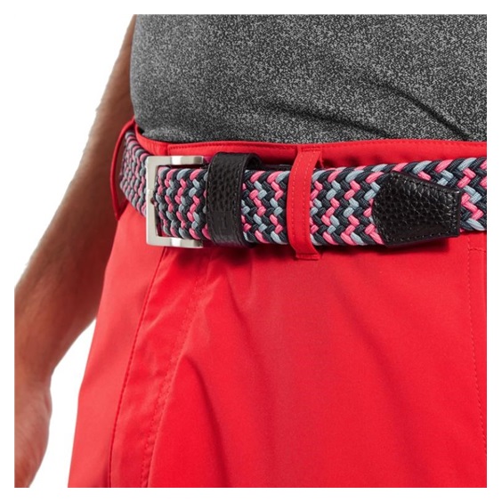 FootJoy Braided Gürtel, black/flint/hibiscus