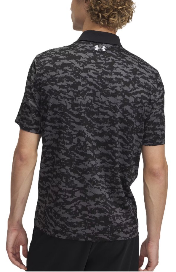 Under Armour Matchplay Printed Herren Poloshirt, schwarz