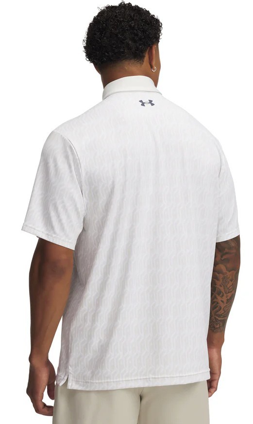 Under Armour Playoff 3.0 Printed  Herren Poloshirt, weiss