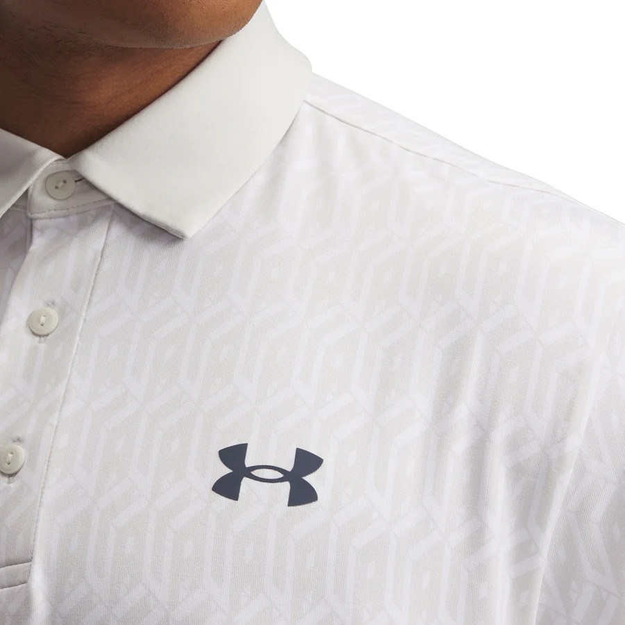 Under Armour Playoff 3.0 Printed  Herren Poloshirt, weiss