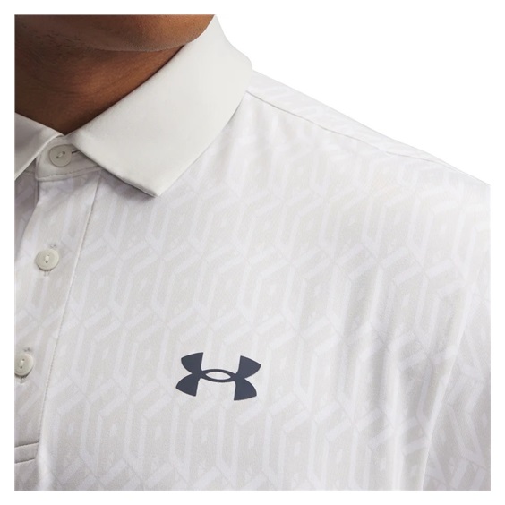 Under Armour Playoff 3.0 Printed  Herren Poloshirt, weiss