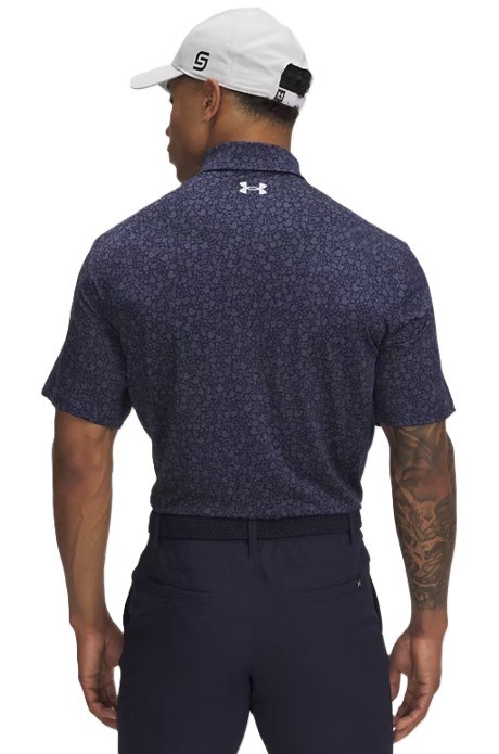 Under Armour Playoff 3.0 Printed Herren Poloshirt, dunkelblau