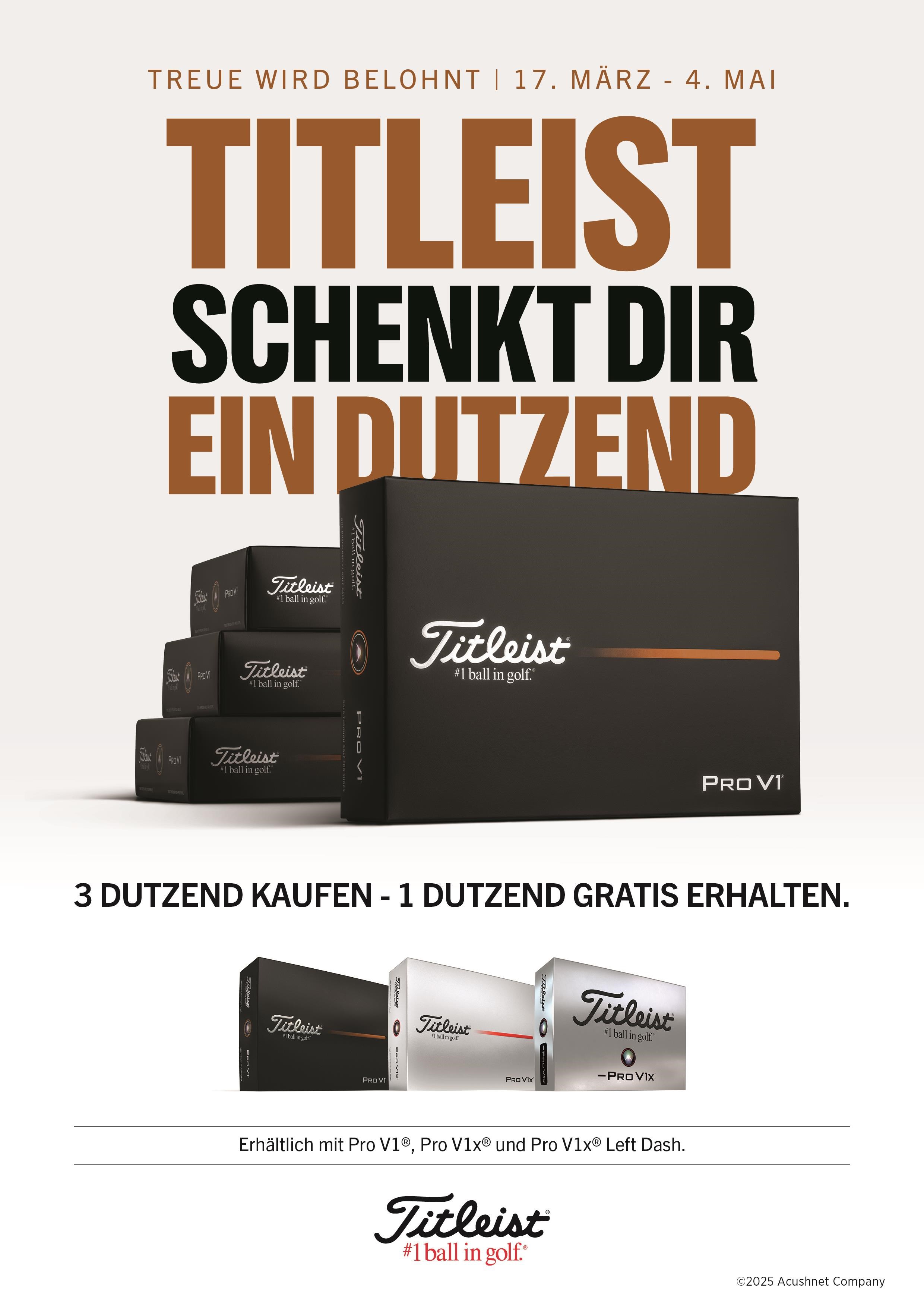 Titleist Pro V1 Loyalty: 3+1 Dutzend Gratis