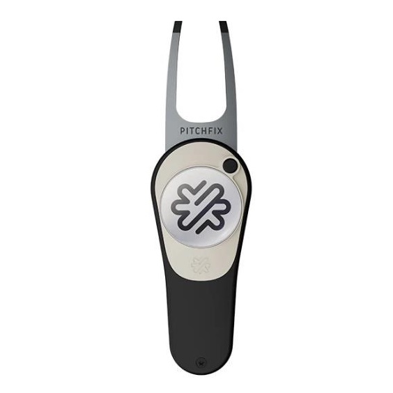 Pitchfix Icon Pitchgabel mit Ballmarker, Schwarz