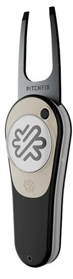 Pitchfix Icon Pitchgabel mit Ballmarker, Schwarz