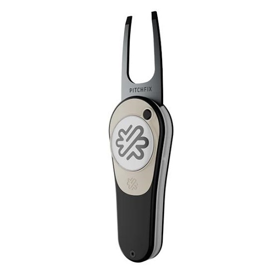 Pitchfix Icon Pitchgabel mit Ballmarker, Schwarz