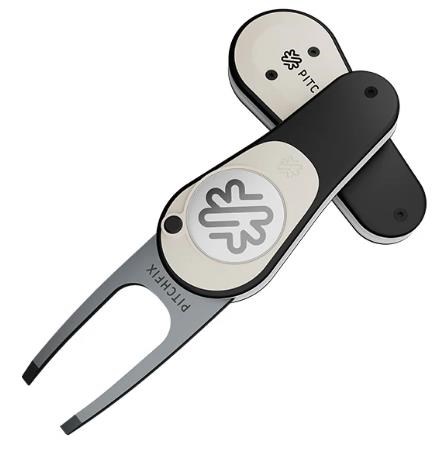Pitchfix Icon Pitchgabel mit Ballmarker, Schwarz