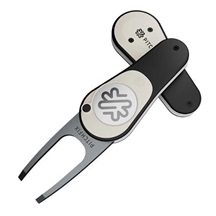 Pitchfix Icon Pitchgabel mit Ballmarker, Schwarz