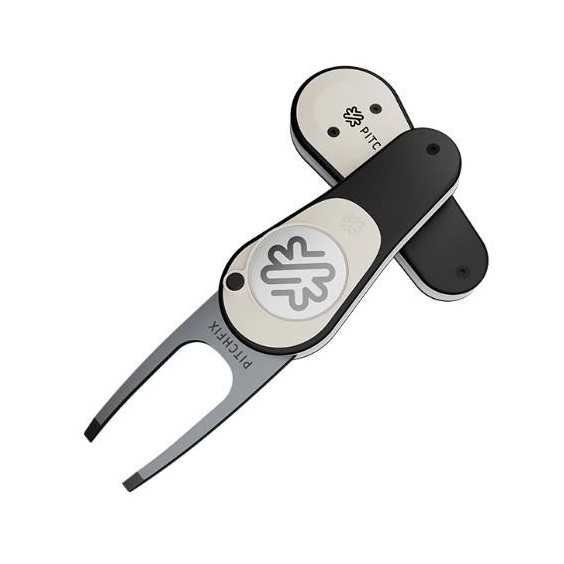 Pitchfix Icon Pitchgabel mit Ballmarker, Schwarz