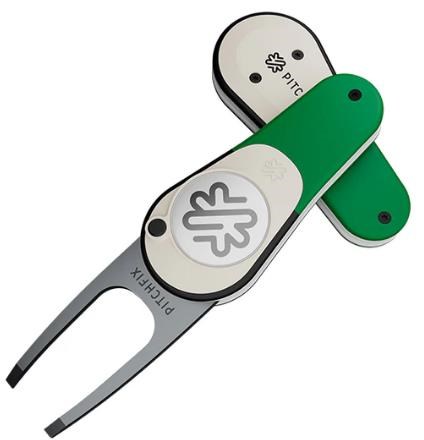 Pitchfix Icon Pitchgabel mit Ballmarker, grün