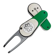 Pitchfix Icon Pitchgabel mit Ballmarker, grün