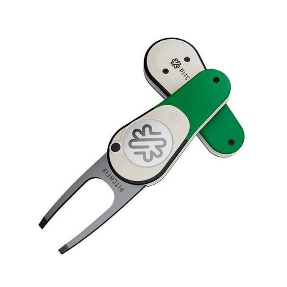 Pitchfix Icon Pitchgabel mit Ballmarker, grün