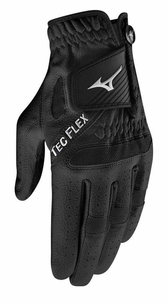 Mizuno TecFlex Herren Golfhandschuh, schwarz