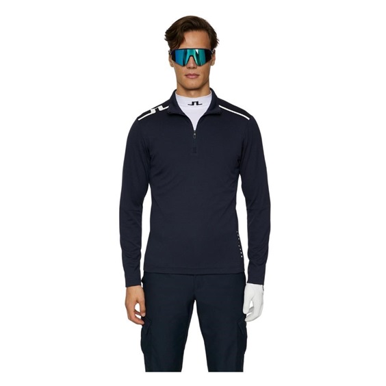 J.Lindeberg Leon Quarter Zip Mid Layer Herren Sweatshirt, JL Navy