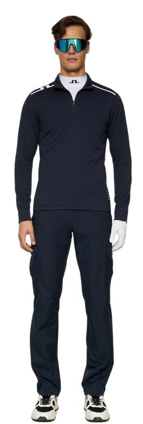 J.Lindeberg Leon Quarter Zip Mid Layer Herren Sweatshirt, JL Navy