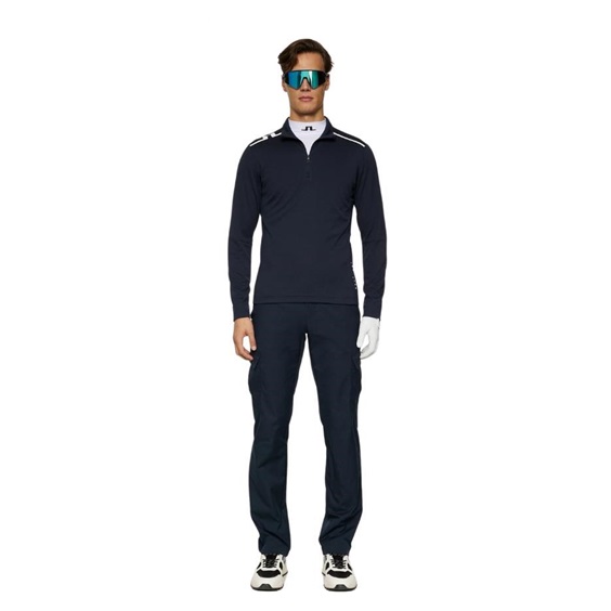 J.Lindeberg Leon Quarter Zip Mid Layer Herren Sweatshirt, JL Navy