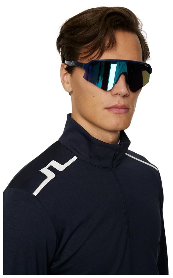 J.Lindeberg Leon Quarter Zip Mid Layer Herren Sweatshirt, JL Navy