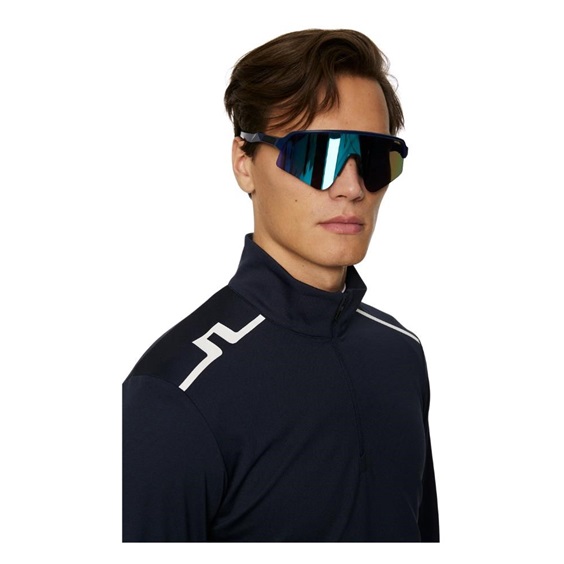 J.Lindeberg Leon Quarter Zip Mid Layer Herren Sweatshirt, JL Navy