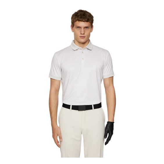J.Lindeberg Tour Tech Print Herren Poloshirt, shadow bridge moonbeam