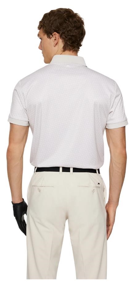 J.Lindeberg Tour Tech Print Herren Poloshirt, shadow bridge moonbeam