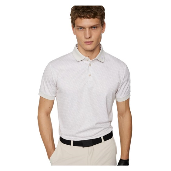 J.Lindeberg Tour Tech Print Herren Poloshirt, shadow bridge moonbeam