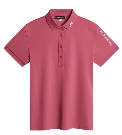 J.Lindeberg Tour Tech Damen Poloshirt, rose wine