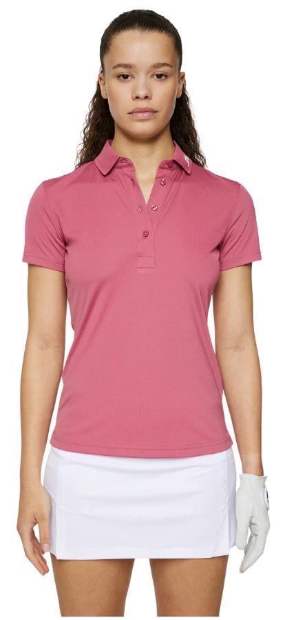 J.Lindeberg Tour Tech Damen Poloshirt, rose wine