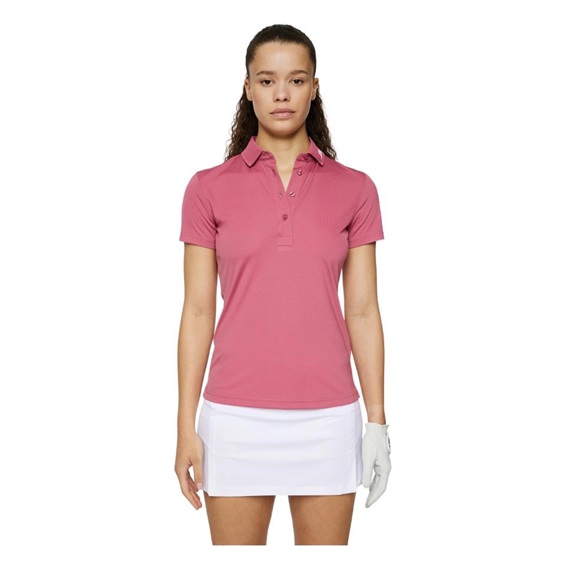 J.Lindeberg Tour Tech Damen Poloshirt, rose wine