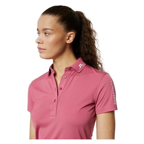 J.Lindeberg Tour Tech Damen Poloshirt, rose wine