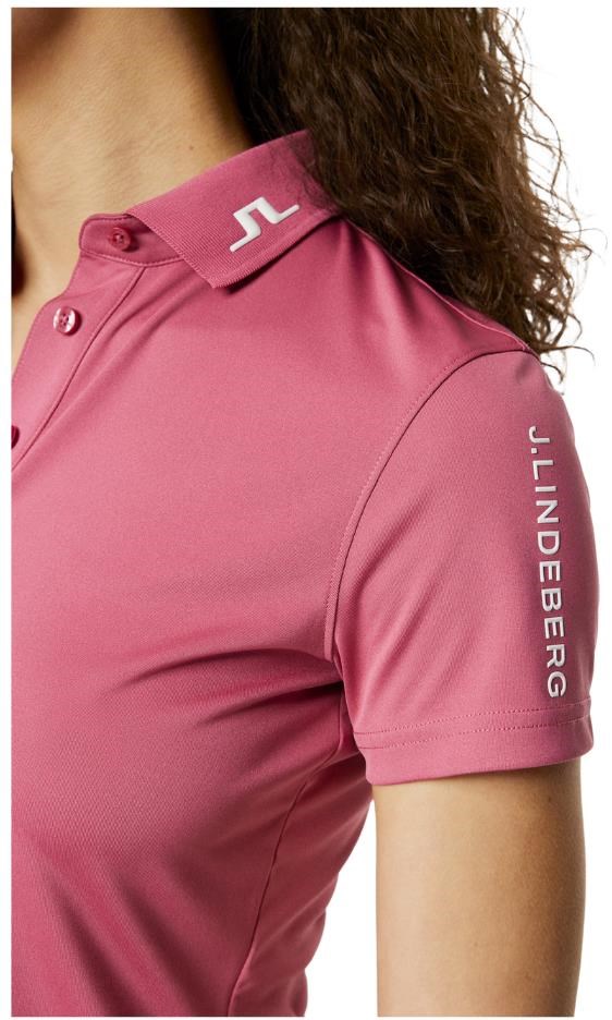 J.Lindeberg Tour Tech Damen Poloshirt, rose wine