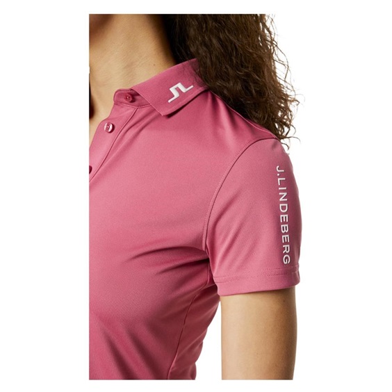 J.Lindeberg Tour Tech Damen Poloshirt, rose wine