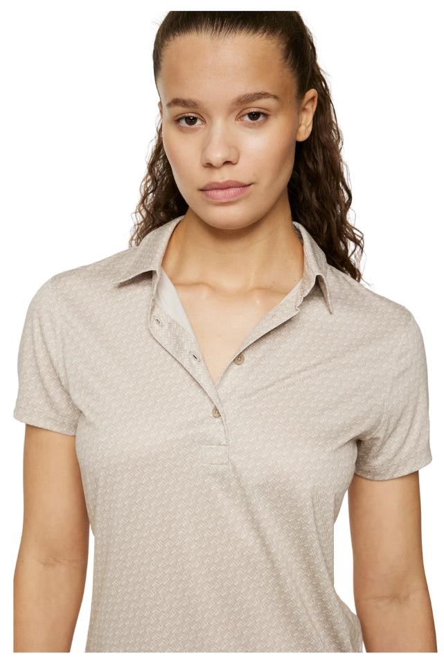 J.Lindeberg Caitlyn Damen Polo, shadow bridge khaki