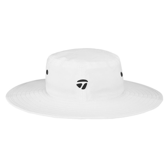 TaylorMade Metal Eyelit Herren Bucket Hut, weiss