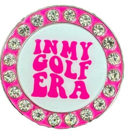 Magnetischer Golfmarker mit Kristallen - Golf Era Rosa
