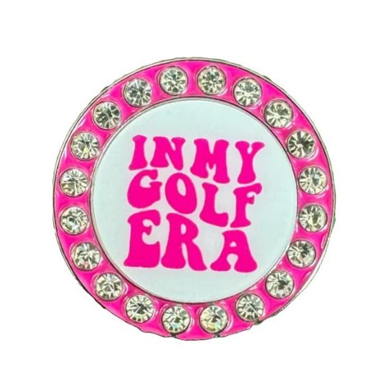 Magnetischer Golfmarker mit Kristallen - Golf Era Rosa