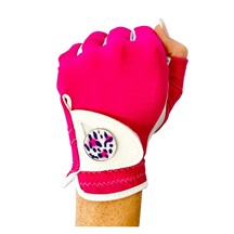 Best of Golf America Half Finger Damen Handschuh - rosa