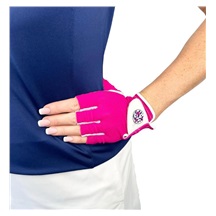 Best of Golf America Half Finger Damen Handschuh - rosa