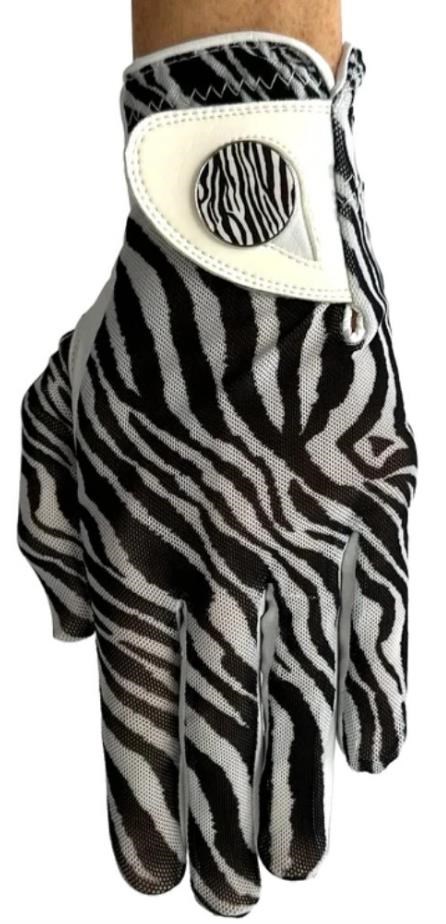 Best of Golf America Zeebra Damen Handschuh, schwarz/weiss