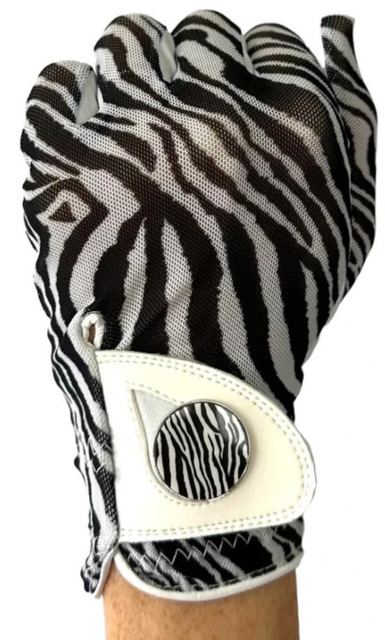 Best of Golf America Zeebra Damen Handschuh, schwarz/weiss