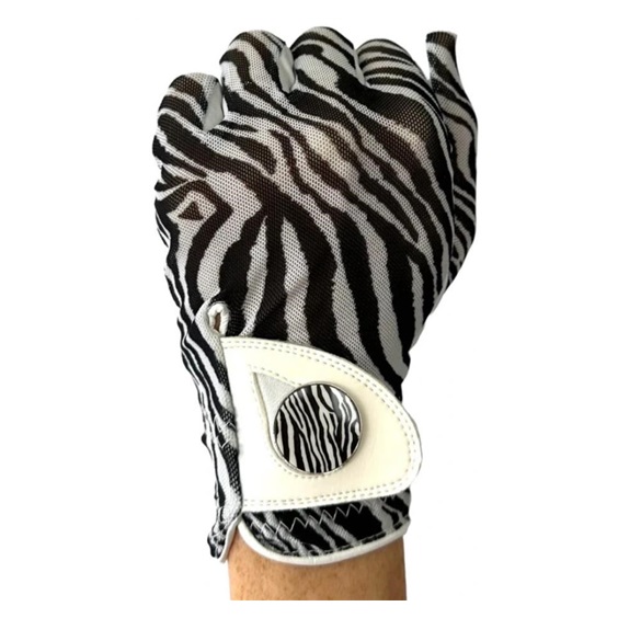 Best of Golf America Zeebra Damen Handschuh, schwarz/weiss