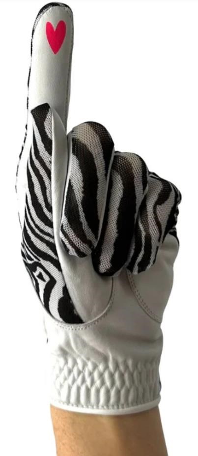 Best of Golf America Zeebra Damen Handschuh, schwarz/weiss