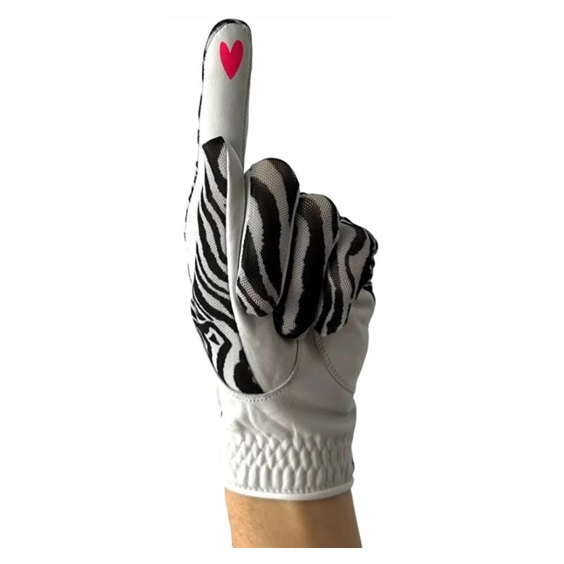 Best of Golf America Zeebra Damen Handschuh, schwarz/weiss